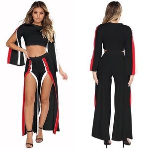 Women 2 pcs split pants set